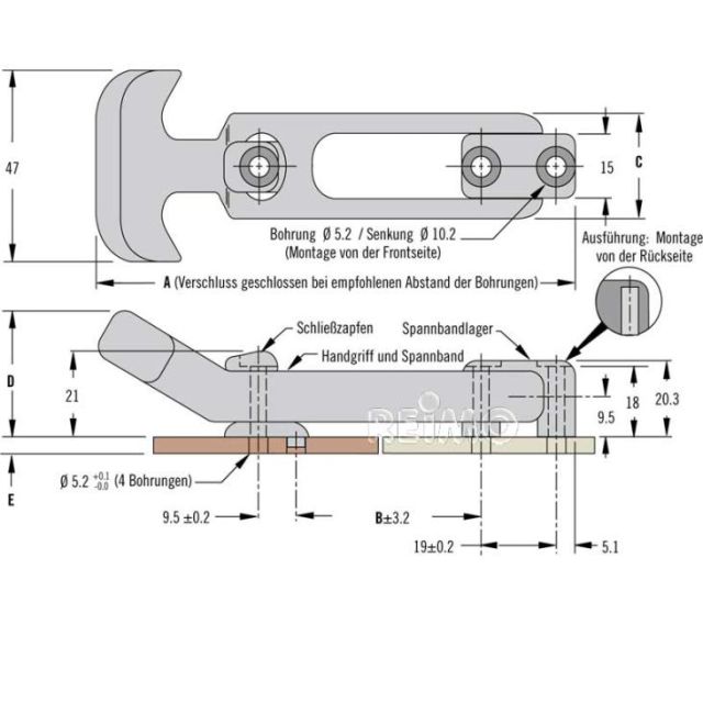 Spannverschluss mit Knebenschloss