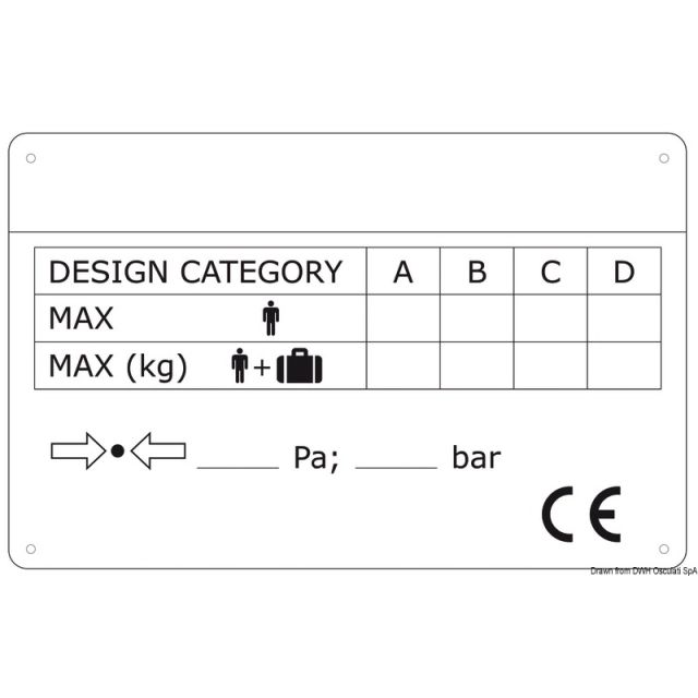 CE-Schild Schiffsidentifikation Innen-/Außenborder 