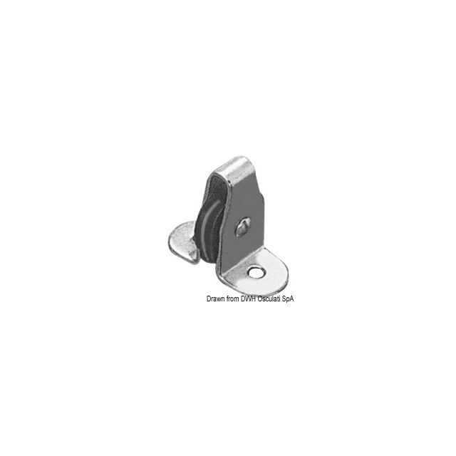 VA-Stahl-Einscheibenblock,vertikal Nylonrolle 8mm 
