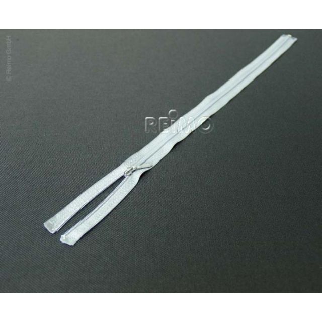 Reißverschluss,  50 cm, teilbar, grau