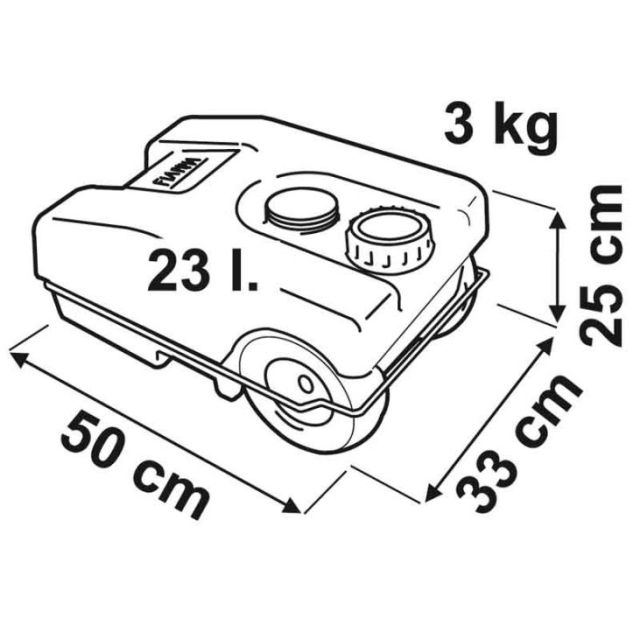 Abwasserrolltank 23W, grau