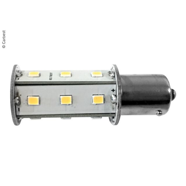 LED BA15S, 2,5W, 220 Lumen, 18 warmweiße SMD