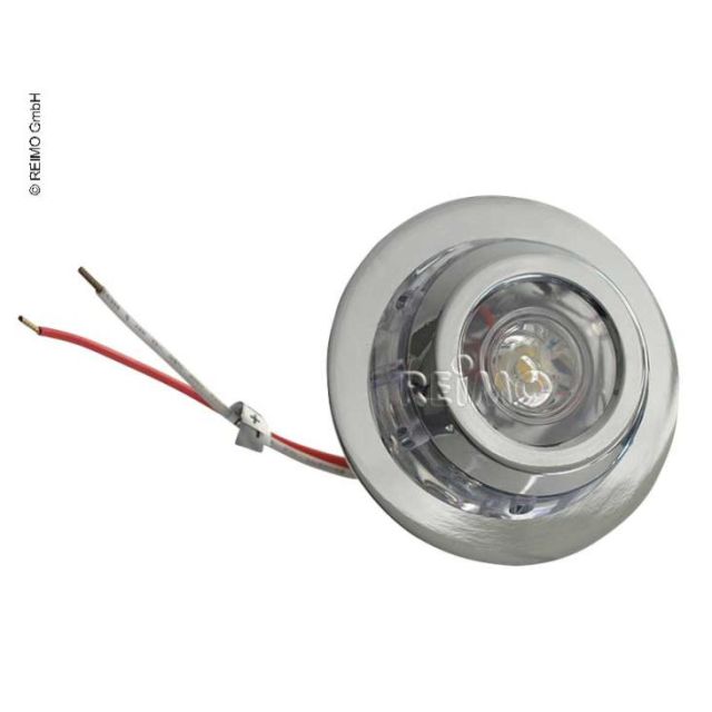 Einbauspot 1W LED verchromt mit Decorlicht