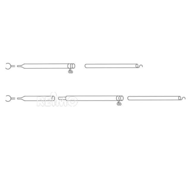 Spannstange/Dachauflagenstange Stahl 170-250cm, 3-teilig