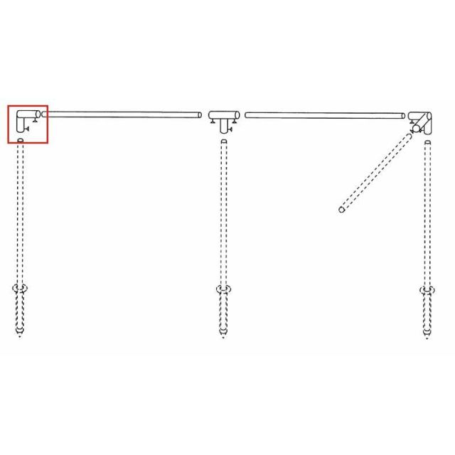 Windschutzgestänge Endwinkel, Stahl