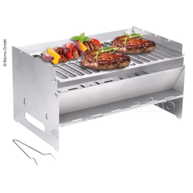 Faltgrill aus Edelstahl 250x400 mm