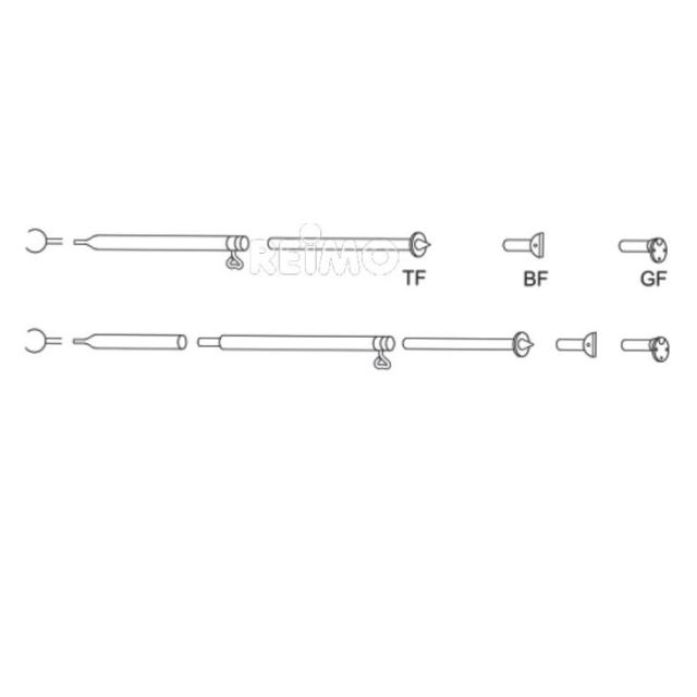 Sturmstange Stahl, 125-205 cm