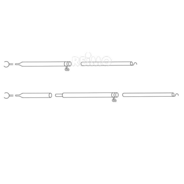 Dachhakenstange Stahl 90-150 cm, 2-teilig