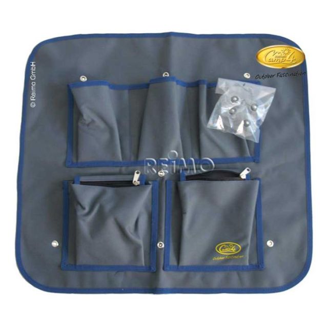 Fenster-Tasche  für Heckfenster Ducato, grau/blau, Maße ca. 45x45cm