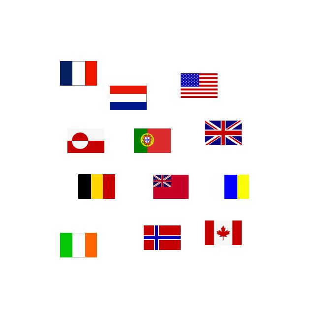 Flaggen - Gastflaggen - Nordsee - Nordatlantik (07000033)