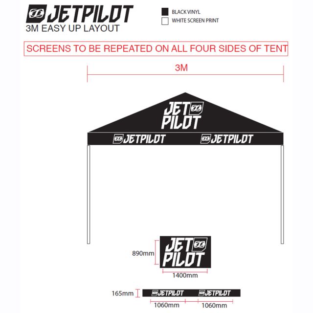 Jetpilot Alu Frame with Bag 3x3m (w.o. cover)