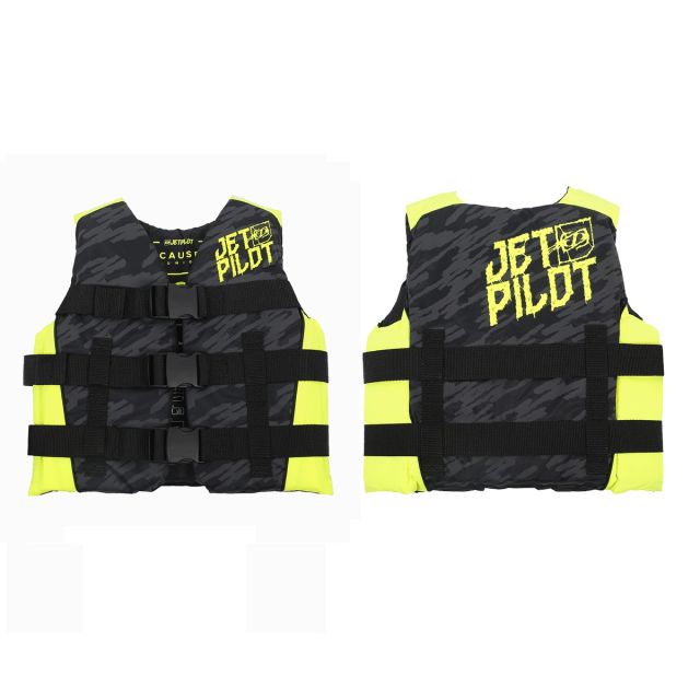 Jetpilot Cause Kids ISO 50N Nylon Vest Black/Yellow